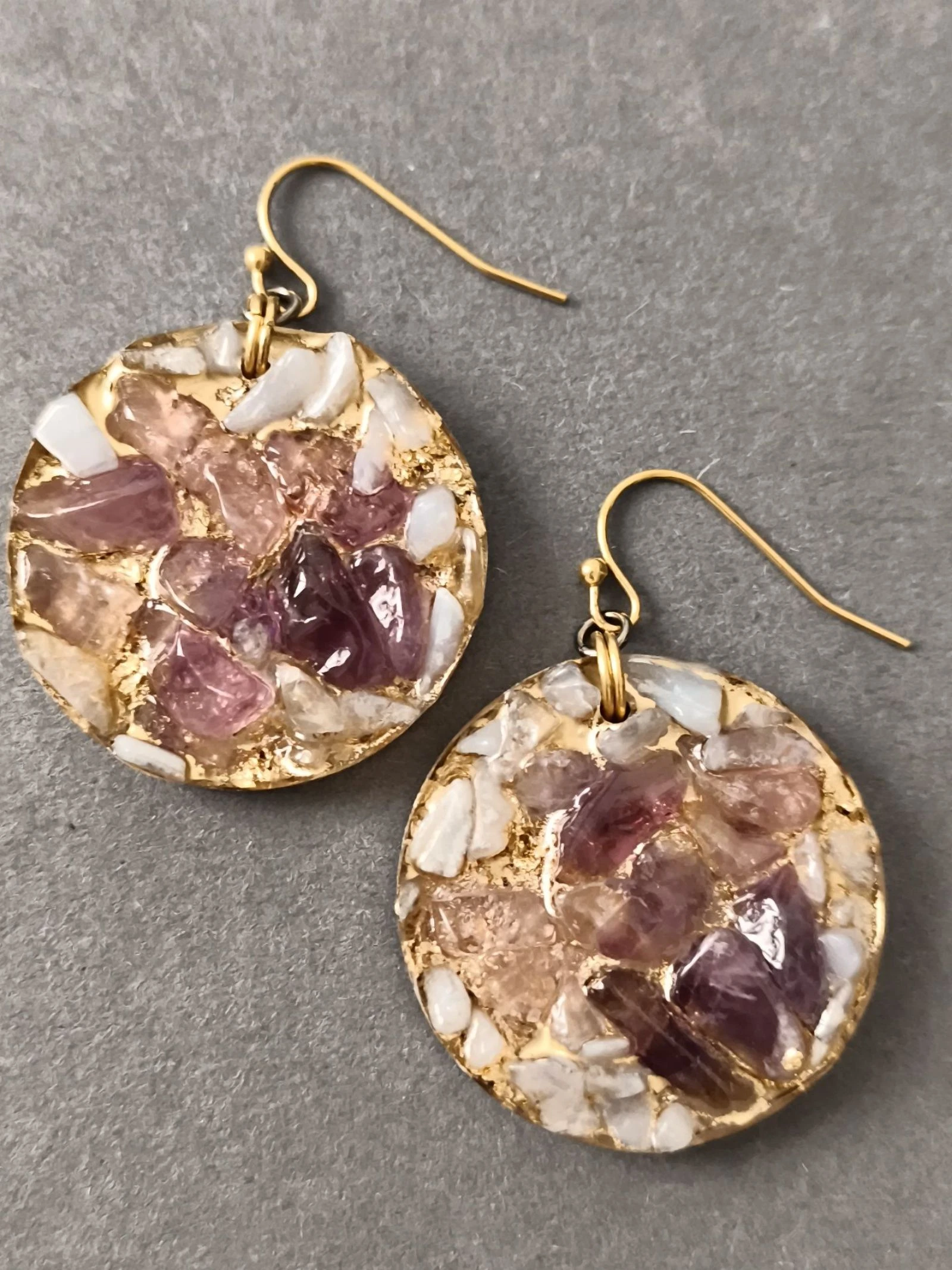 Boucles d'oreilles amethyste 